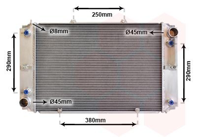 VAN WEZEL Radiator, motorkjøling 74002011 Radiator motor VAN WEZEL Porsche 718 74002011