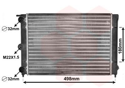 VAN WEZEL Radiatore motore 58002039 VAN WEZEL 58002039 Radiatore acqua VW Scirocco 2 originali prezzo