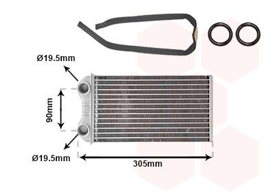 VAN WEZEL Kachelradiateur, interieurverwarming 43006439 VAN WEZEL 43006439 originele Kachelradiateur Nissan Pickup D22 kosten