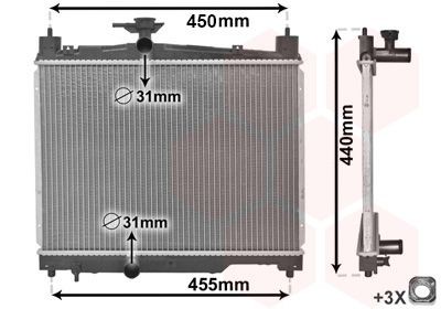 VAN WEZEL Radiaator, mootorijahutus 53002251 53002251 Jahutusradiaator TOYOTA MR 2 VAN WEZEL
