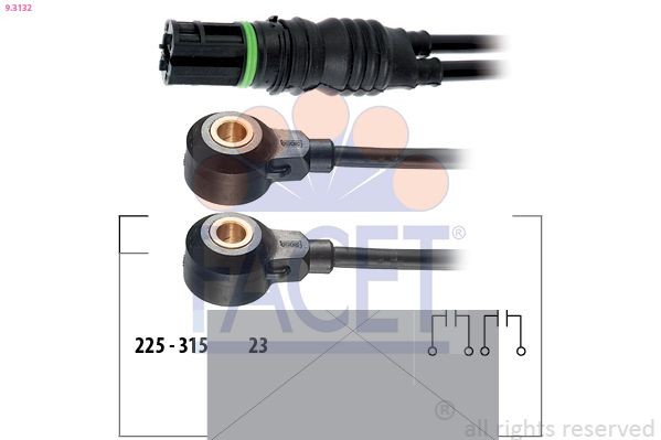 FACET Klopfsensor 9.3132 Klopfsensor FACET PAJERO PININ 9.3132 günstig