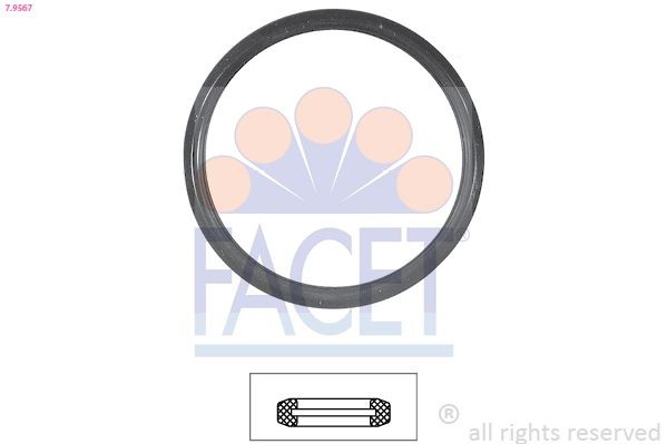 FACET Gasket, thermostat 7.9567 Volkswagen UP FACET thermostat gasket 79567
