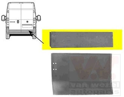 VAN WEZEL Cover, tailgate 1747150 MERCEDES-BENZ C-Class VAN WEZEL tailgate 1747150