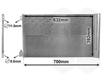 VAN WEZEL Kondensator, klimaanlegg 37005478 Luftkondisjonering Opel Insignia A g09: Kondensator, klimaanlegg VAN WEZEL 37005478