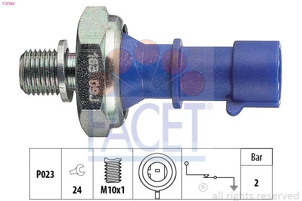 FACET Oil Pressure Switch 7.0163 FACET 7.0163 Model Y (5YJY) oil pressure sensor cost