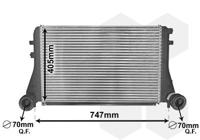 VAN WEZEL Intercooler 58004227 Radiator intercooler ISUZU VAN WEZEL 58004227