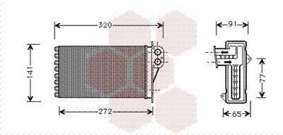VAN WEZEL Kachelradiateur, interieurverwarming 40006356 40006356 Warmtewisselaar PEUGEOT 504 VAN WEZEL
