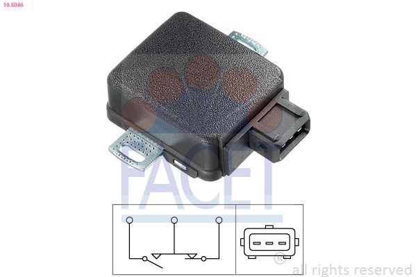 FACET Drosselklappenpotentiometer 10.5046 10.5046 Drosselklappenpotentiometer FACET VW TIGUAN