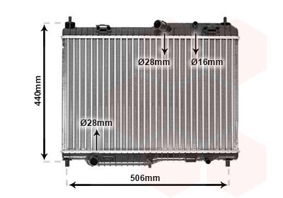 VAN WEZEL Radiators, Motora dzesēšanas sistēma 18002442 VAN WEZEL 18002442 orģinālās Dzesēšanas radiatori Fiesta Mk6 cena