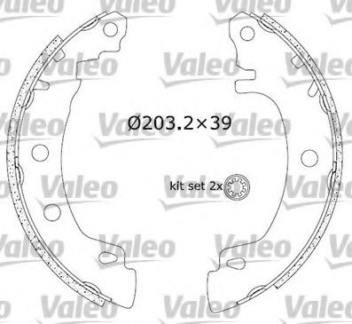 VALEO Trumbromssats 554702 554702 VALEO bromssats, trumbroms RENAULT KANGOO