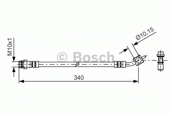 BOSCH Bremseslange 1 987 481 423 BOSCH 1 987 481 423 originale Bremseslange S60 II Cross Country (134) hva koster