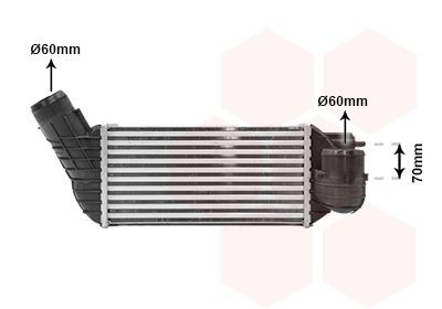 VAN WEZEL Intercooler 40004341 40004341 Intercooler VAN WEZEL CITROЁN EVASION
