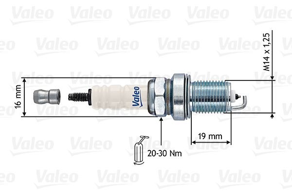 VALEO Bougie 246898 Honda PRELUDE Bougie VALEO 246898