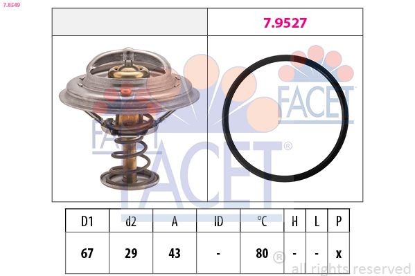 FACET Thermostat d'eau 7.8549 FACET 7.8549 Calorstat Mercedes C126 pas cher