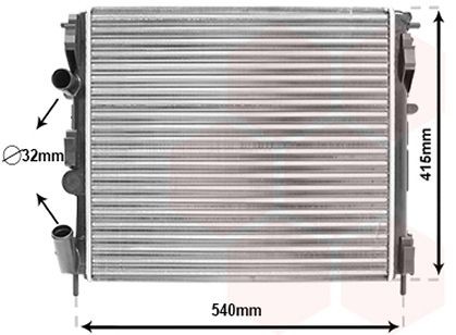 VAN WEZEL Radiator, motorkjøling 43002270 Radiator motor VAN WEZEL TOWNSTAR 43002270 billige