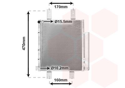 Kondenzátor klimatizácie VAN WEZEL 11005063 VAN WEZEL 11005063 Chladič klimatizácie DAIHATSU CUORE 2012