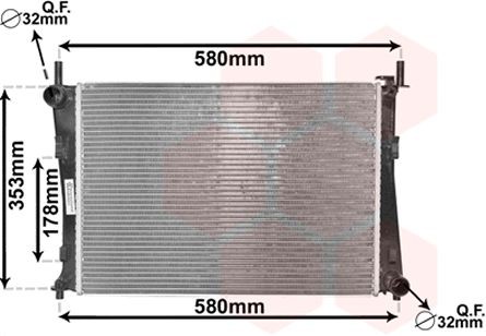 VAN WEZEL Radiateur du moteur 18002325 VAN WEZEL 18002325 Radiateur du moteur