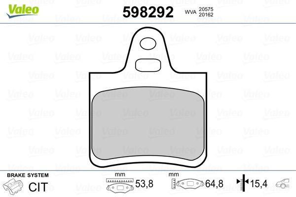 VALEO Τακάκια φρένων 598292 VALEO 598292 Τακάκια Citroen Xantia X2 φθηνά