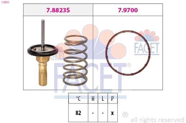 FACET Termostato motore 7.8823 7.8823 Termostato refrigerante FACET SUBARU WRX costo