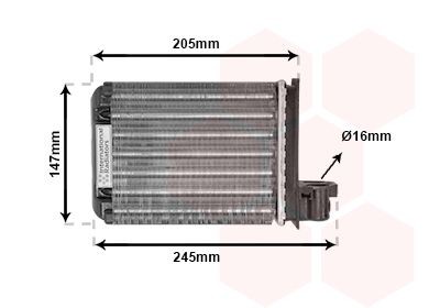 VAN WEZEL Varmeelement, kabinevarme 02006093 VAN WEZEL 02006093 Maestro Varmeelement til en rimelig pris