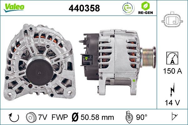 VALEO Dynamo / Alternator 440358 VALEO 440358 originele Dynamo Dacia Dokker Express kosten