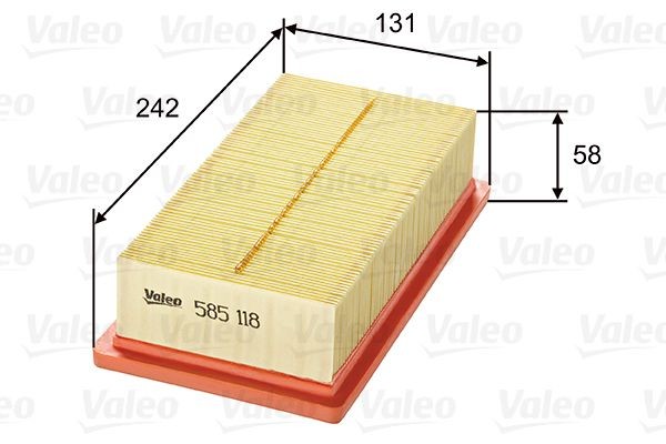 VALEO Luftfilter 585118 585118 Luftfilter VALEO LANCIA THEMA