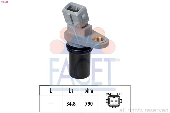 FACET Toerentalsensor, motormanagement 9.0641 FACET 9.0641 originele Nokkenassensor FORD B-MAX prijs