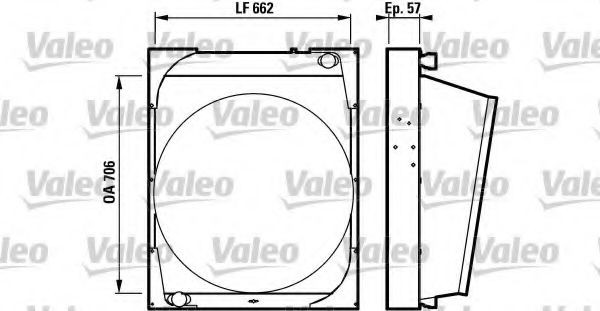 VALEO Radiators, Motora dzesēšanas sistēma 811064 Ūdens radiatori IVECO VALEO 811064