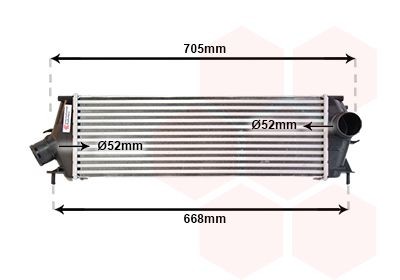 VAN WEZEL Ιντερκούλερ 43004456 Intercooler VAN WEZEL Nissan 100 NX 43004456