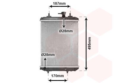 VAN WEZEL Radiator, motorkjøling 11002066 VAN WEZEL 11002066 Radiator, motorkjøling