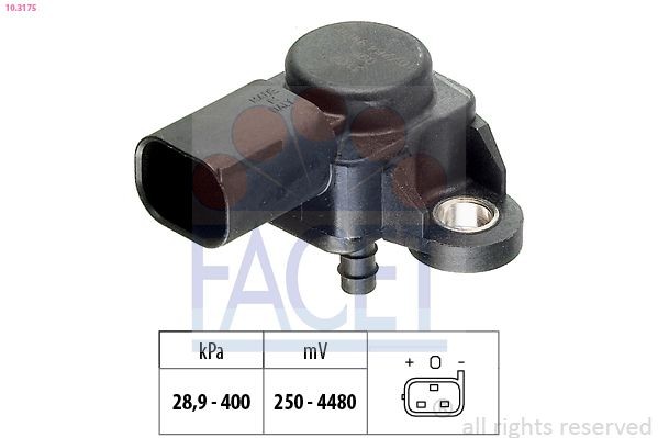 FACET Sensore, Pressione gas scarico 10.3175 10.3175 Sonda PM FACET Jaguar