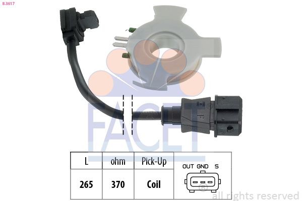 FACET Zündimpulsgeber 8.3617 FACET 8.3617 Zündimpulsgeber PEUGEOT 205 II Schrägheck 1.2 64 PS 1988