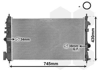 VAN WEZEL Radiator, motorkjøling 37002474 37002474 Radiator SAAB 900 VAN WEZEL