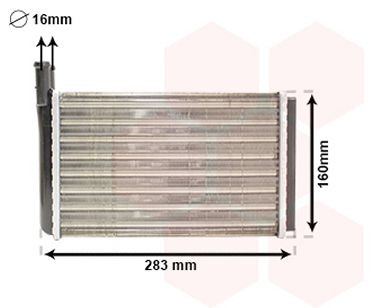 VAN WEZEL Siltummainis, Salona apsilde 58006061 VAN WEZEL 58006061 orģinālās Salona apsildes radiators Audi Coupe B2 cena