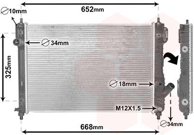 VAN WEZEL Radiators, Motora dzesēšanas sistēma 81002087 81002087 Dzesēšanas radiatori VAN WEZEL CHEVROLET REZZO
