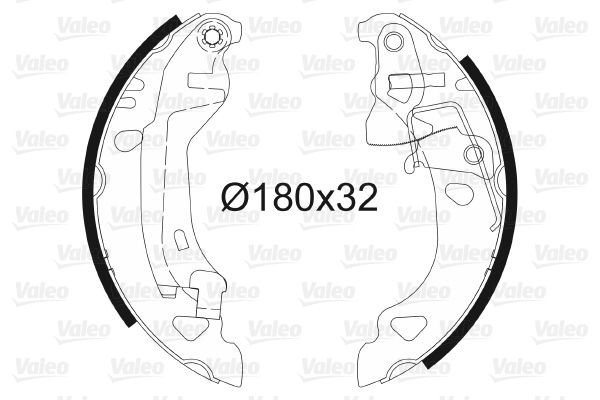 VALEO Σετ σιαγόνων φρένων 562582 Σετ σιαγωνες VALEO Fiat 500 562582