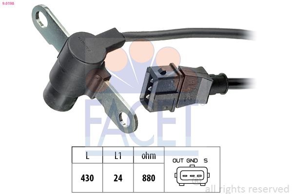 FACET Generatore di impulsi, Albero a gomiti 9.0198 9.0198 costo Sensore giri motore RENAULT MEGANE FACET