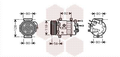 VAN WEZEL Kondicioniera kompresors 4000K320 Kondicioniera kompresors VAN WEZEL C8 4000K320 lēti