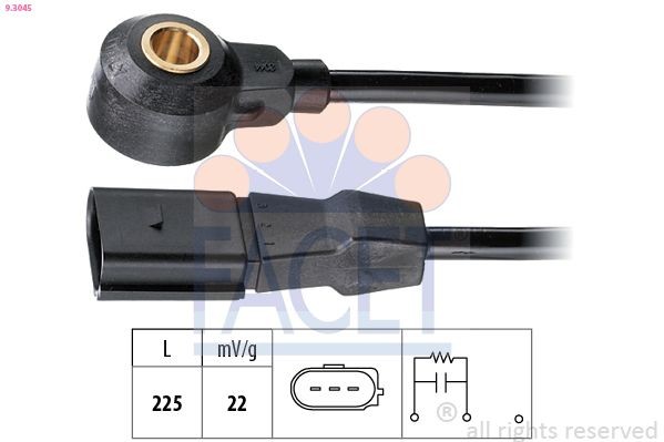 FACET Klopsensor 9.3043 9.3043 Klopsensor AUDI A2 FACET