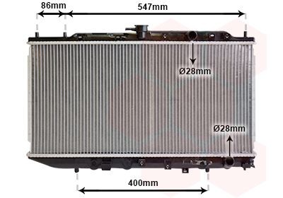 VAN WEZEL Radiaator, mootorijahutus 25002047 25002047 Mootori radiaator HONDA ACCORD VAN WEZEL