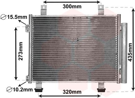 VAN WEZEL Kondensor, klimatanläggning 52005117 SUZUKI Splash Hatchback AC-kondensor VAN WEZEL 52005117