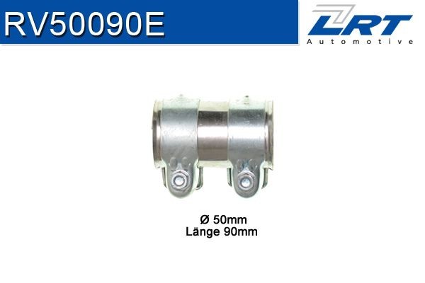 Pipe Connector, exhaust system LRT RV50090E LRT RV50090E Exhaust clamp Renault MEGANE 2006
