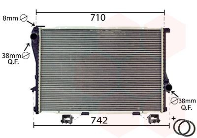 Radiateur du moteur VAN WEZEL 06002233 VAN WEZEL 06002233 Radiateur moteur BMW Série 5 2001
