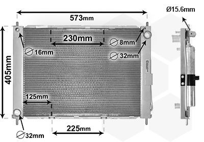 Module de refroidissement VAN WEZEL 4300M405 VAN WEZEL 4300M405 Radiateur de refroidissement RENAULT MODUS 2018
