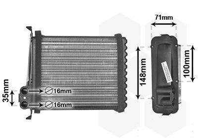 VAN WEZEL Heater matrix 59006085 VAN WEZEL 59006085 Volvo 240 Estate heater matrix price