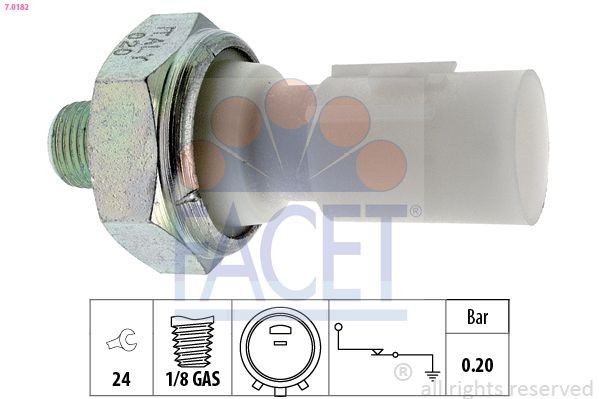 FACET Öldruckschalter 7.0182 7.0182 Öldruckgeber KIA SOUL FACET kaufen