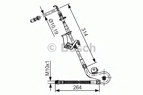 BOSCH Bremseslange 1 987 481 427 pris Bremseslange Citroën RE_ 1 987 481 427 BOSCH