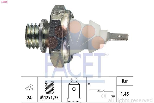 FACET Öldruckschalter 7.0058 7.0058 Öldrucksensor DODGE RAM FACET kaufen