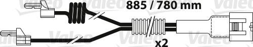 VALEO Nodiluma indikators, Bremžu uzlikas 882341 Bremžu kluču nodiluma devējs VALEO FIAT 882341