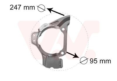 VAN WEZEL Dubļu sargs, Bremžu disks 1754372 VAN WEZEL 1754372 Bremžu disku aizsargi Alfa Romeo Brera cena